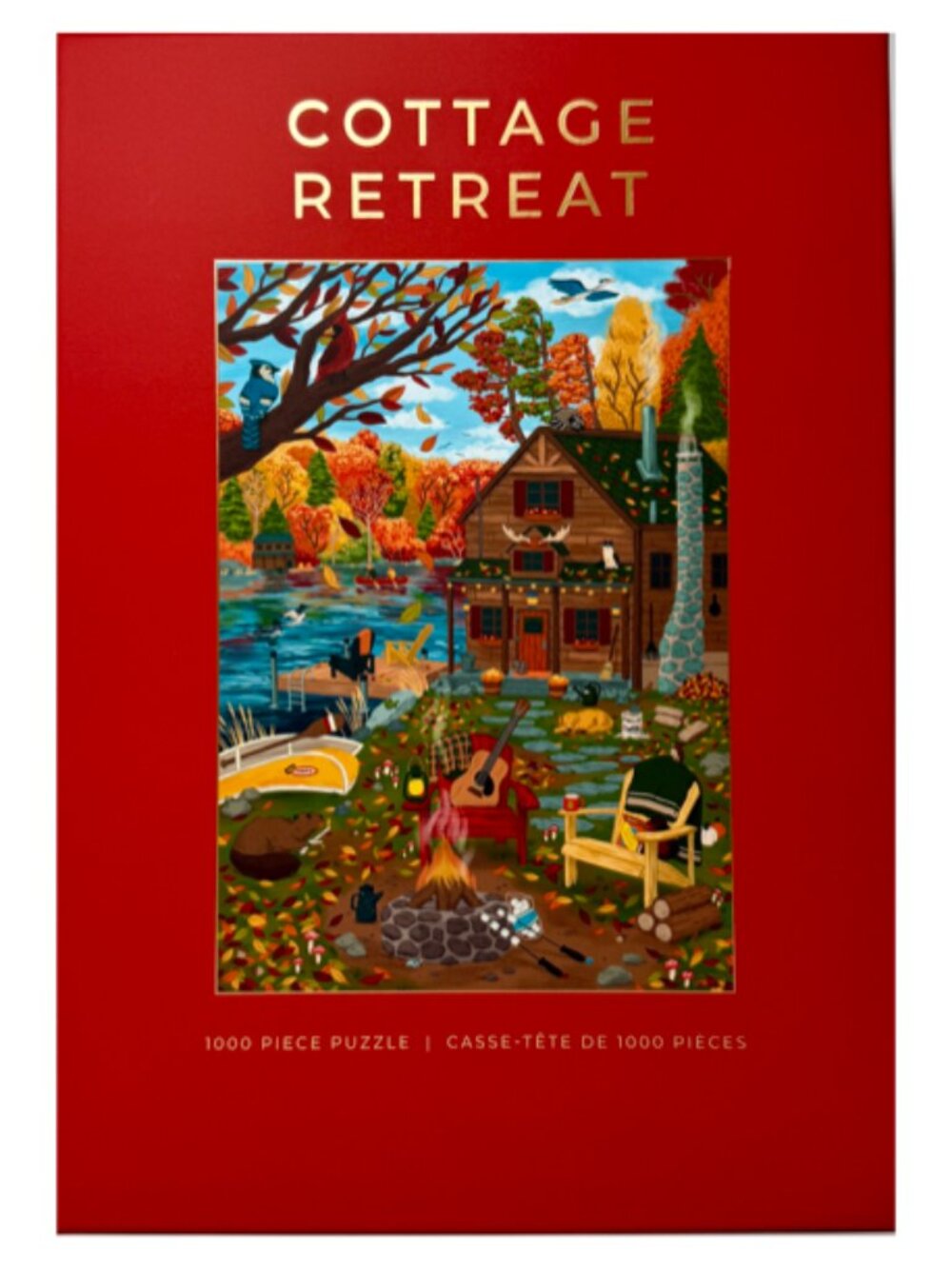 Hobbry Cottage Retreat 1000 Piece Jigsaw Puzzle Fall Autumn New Sealed